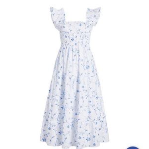 Hill House Ellie nap dress, Size M, blue botanical!